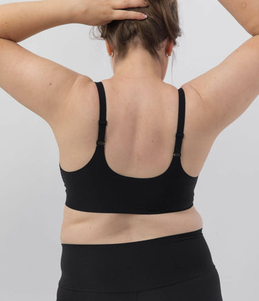 Black V - Neck Soft Bra - Soft Essentials